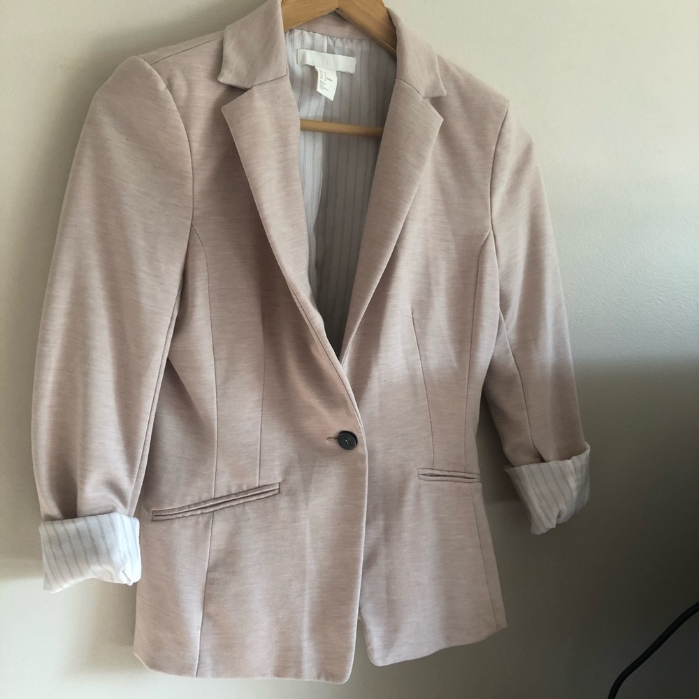 Blush pink blazer